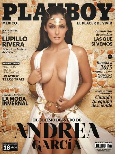 Andrea García (@AndreaGarciaMx) desnuda en la revista Playboy México, Diciembre 2014 (+Todas las Fotos)