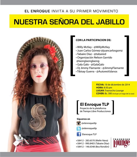 Nuestra Señora del Jabillo en Trasnocho Lounge Willy McKey será el anfitrión