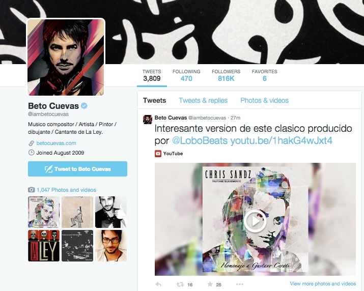 Chris Sandz presenta nueva version de »Tratame Suavemente»: Un Homenaje a GUSTAVO CERATI