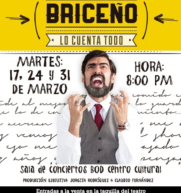 En tres martes, Briceño lo cuenta todo