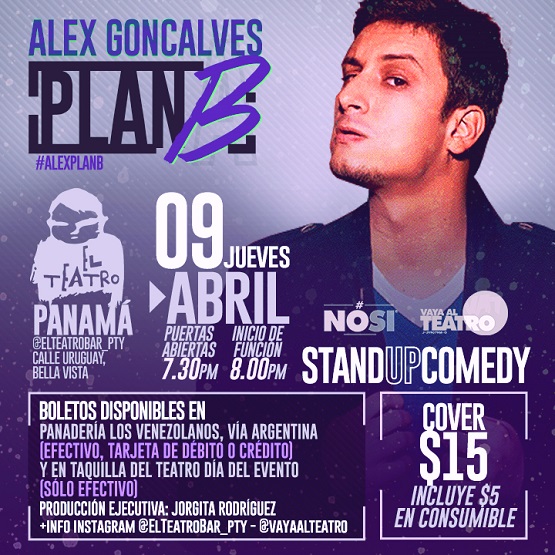 Alex Goncalves se presentará por primera vez en Panamá