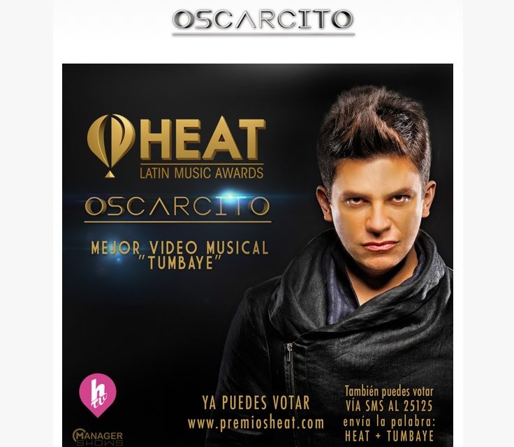 Oscarcito recibe nominación a los Heat Latin Music Awards de HTV.