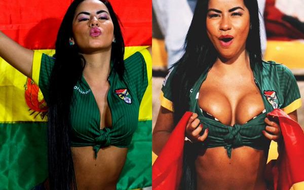 Copa América: La Sexy Modelo boliviana Maite Flores causa furor en el México-Bolivia (+Fotos)