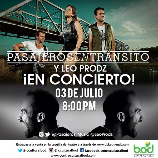 Pasajeros en Tránsito en concierto en el CC BOD