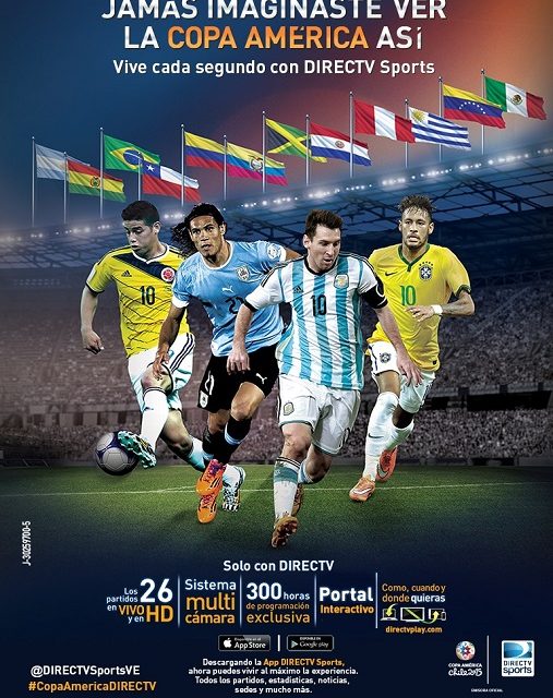 DIRECTV OFRECE LA COBERTURA MÁS COMPLETA DE LA COPA AMÉRICA CHILE 2015