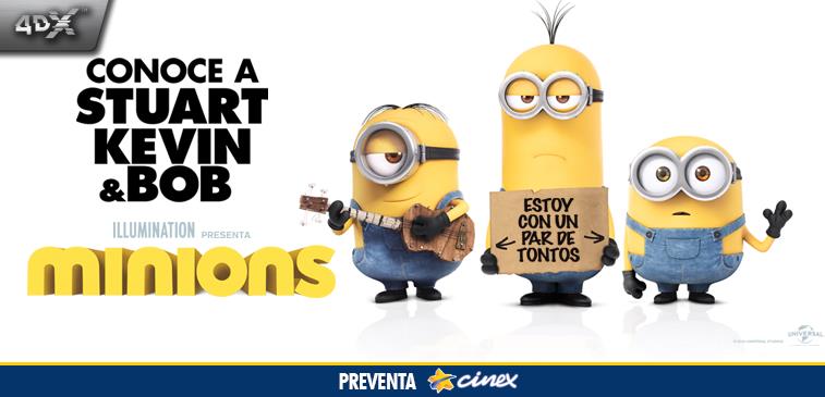 Reserva tu asiento en preventa para el estreno de »Minions» en Cinex