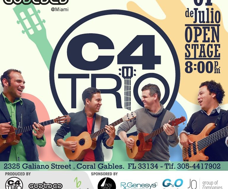 C4 Trío sorprenderá a la ciudad de Miami con un concierto íntimo