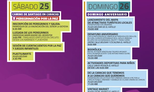 El Hatillo celebrará el aniversario 448 de Caracas con el Camino de Santiago