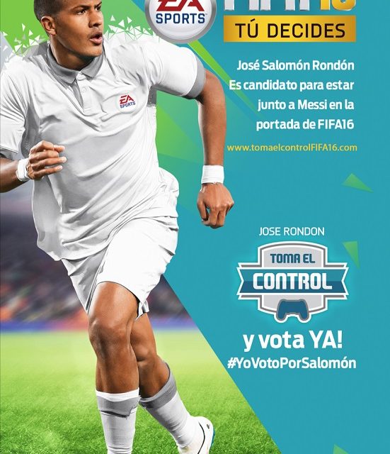 Vota por Salomón Rondón para portada del videojuego FIFA 16