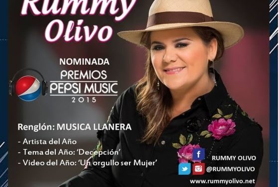 Rummy Olivo va por tres nominaciones al Pepsi Music