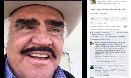 VICENTE FERNÁNDEZ sorprende a sus seguidores en Redes Sociales