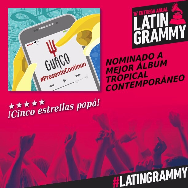 »GUACO» nuevamente nominado a los Latin Grammy