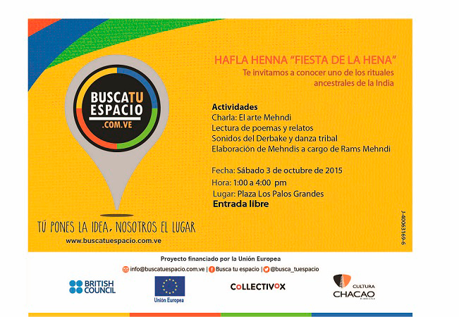 Primera Fiesta de la Henna se realiza gracias al apoyo de Busca tu Espacio
