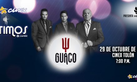 Cinex activa preventa para concierto de Guaco en Íntimo