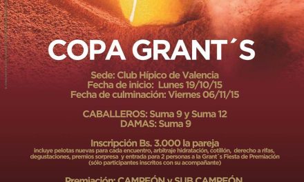 Tenistas valencianos se disputan la IV Copa Grant’s