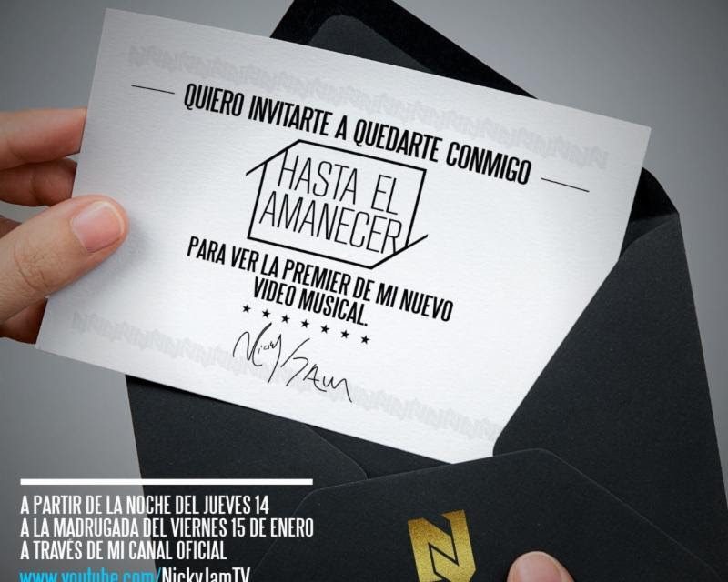 Quédate con Nicky Jam Hasta el Amanecer este jueves 14 de enero