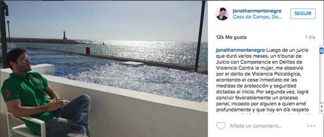 Jonathan Montenegro absuelto por segunda vez del delito de violencia psicológica