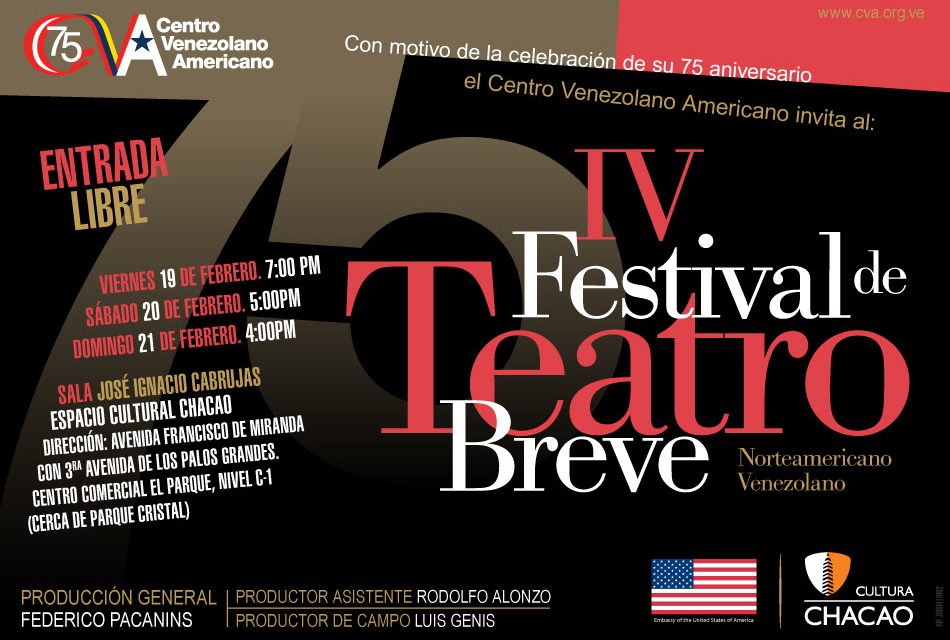 IV FESTIVAL DE TEATRO BREVE NORTEÁMERICANO – VENEZOLANO