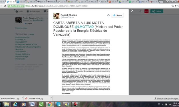 Gremio teatral venezolano es vulnerado tras medida de racionamiento eléctrico