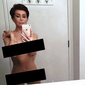 Sharon Osbourne también publicó foto desnuda como Kim Kardashian