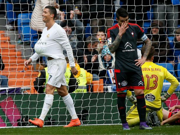 Real Madrid humilló 7-1 al Celta de Vigo con cuatro goles de Cristiano Ronaldo