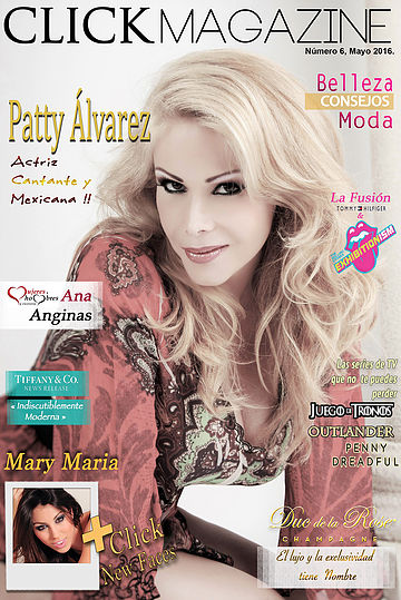 La actriz y cantante Patty Álvarez, portada de Click Magazine