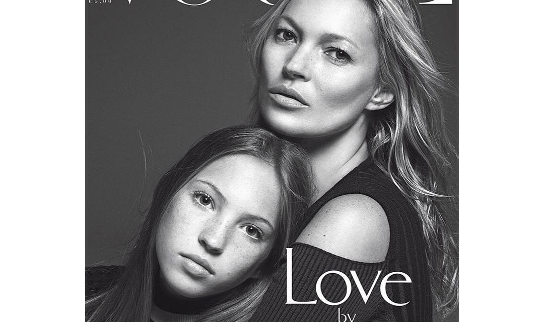 Kate Moss y su hija Lila Grace, posan en la portada de Vogue (+Foto)