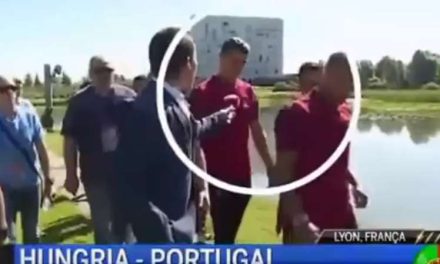 Cristiano Ronaldo lanza el micrófono de un periodista al lago (+Video)