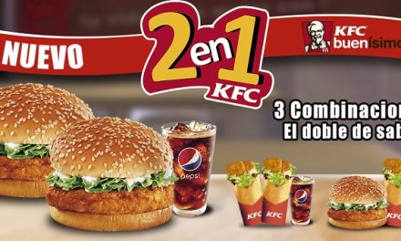 En KFC el sabor viene por partida doble, Nuevo menú 2en1