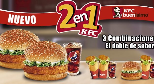 En KFC el sabor viene por partida doble, Nuevo menú 2en1