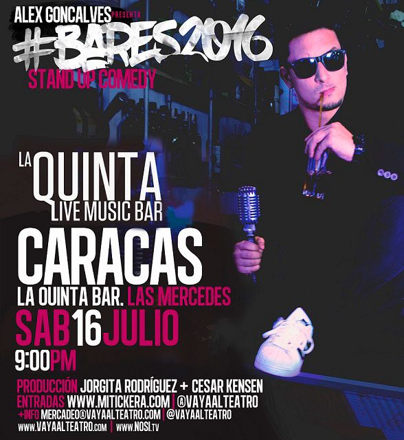 Álex Goncalves grabará el DVD de su gira Bares 2016 en La Quinta Bar