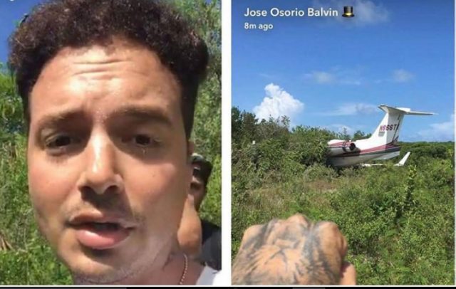 J Balvin sale ileso tras un accidente de su avión privado en Bahamas (+Video)