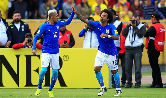 Brasil goleó a Ecuador en Quito