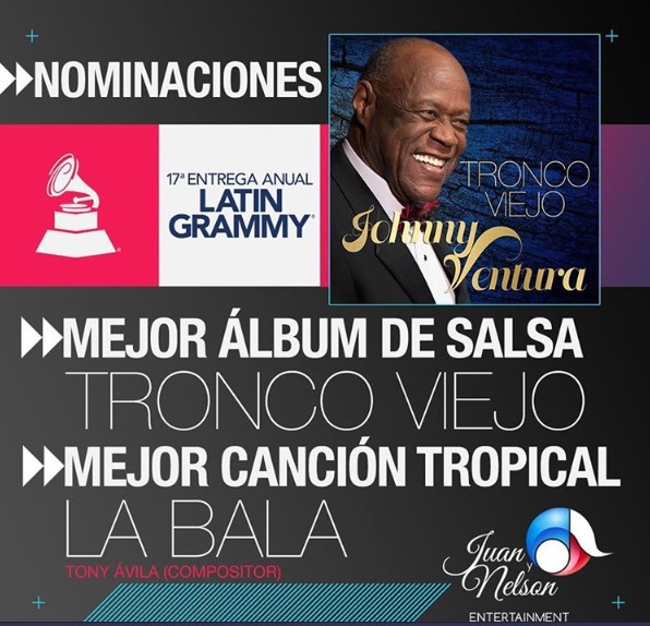 JOHNNY VENTURA RECIBE 2 NOMINACIONES AL LATIN GRAMMY® 2016