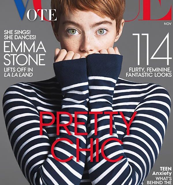 El drástico cambio de look de Emma Stone en la portada de la revista Vogue (+Fotos)