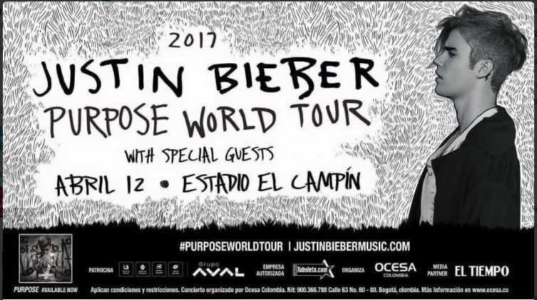 Confirmado: Justin Bieber vuelve a Colombia