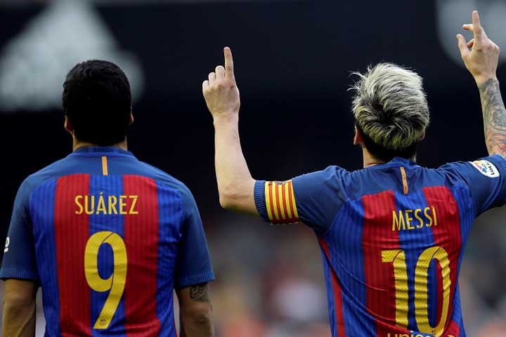 Messi y Suárez, al frente de los artilleros de la Liga