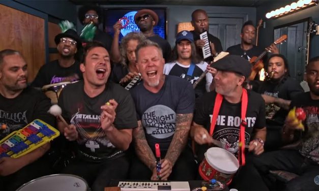 Metallica y Jimmy Fallon cantan un clásico desopilante con instrumentos de juguete (+Video)