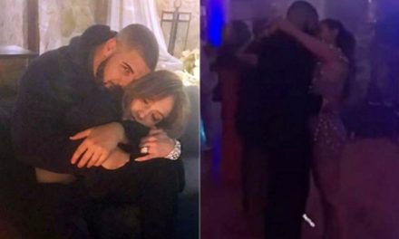 El primer beso en público de Jennifer Lopez y Drake (+Video)