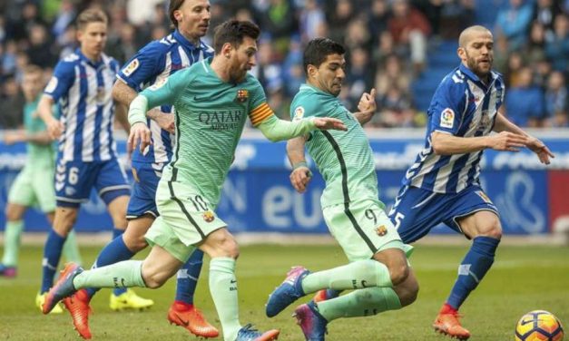 El Barça golea 6-0 ante el deportivo Alavés en La Liga española