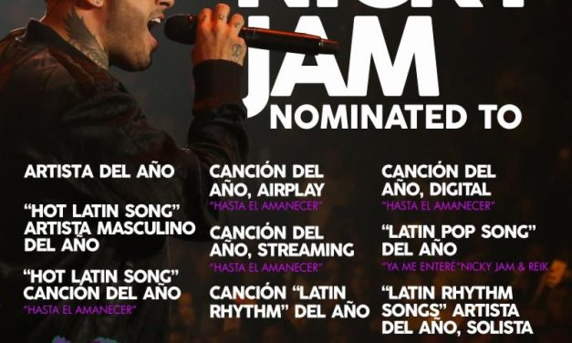 NICKY JAM 9 VECES FINALISTA EN LOS PREMIOS BILLBOARD 2017, EL ARTÍSTA MÁS NOMINADO POR SEGUNDO AÑO CONSECUTIVO