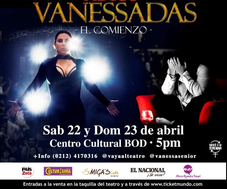 Vanessa Senior llega al Centro Cultural BOD con sus espectáculos Adiós + Vanessadas, »El comienzo»