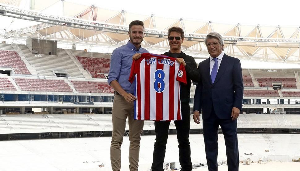 Tom Cruise visita el Wanda Metropolitano