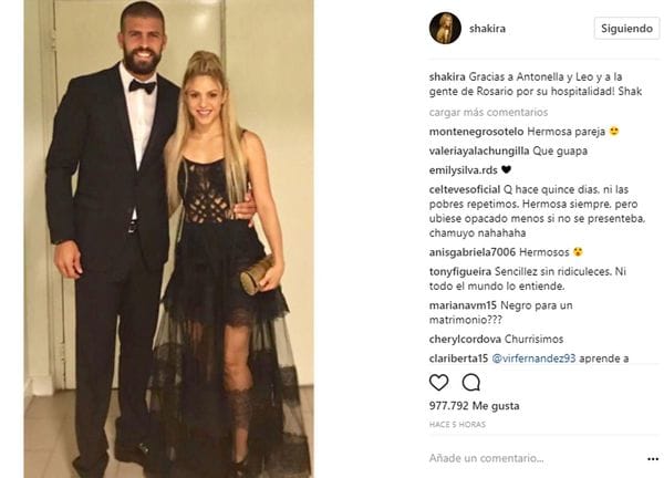 El agradecimiento de Shakira a Messi y Antonela: «Gracias por su hospitalidad»