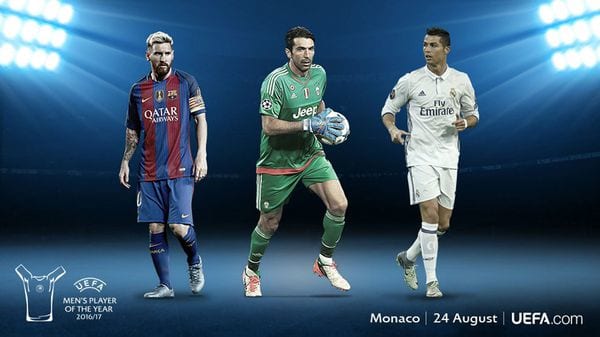 Gianluigi Buffon, Lionel Messi y Cristiano Ronaldo son los candidatos a Mejor Jugador del Año de la UEFA
