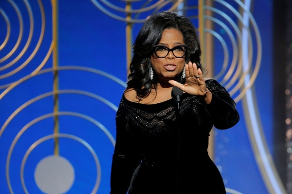 El encendido discurso de Oprah Winfrey en los Globos de Oro (+Video)