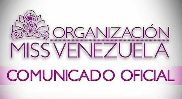 COMUNICADO ORGANIZACIÓN MISS VENEZUELA